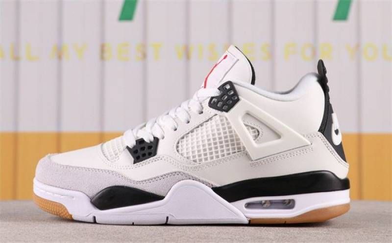 Air Jordan Retro 4 Sb White Black Semi Ua