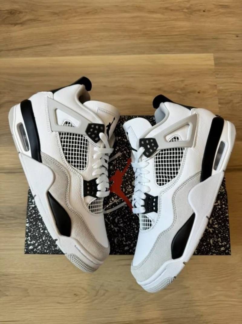Air Jordan Retro 4 Military Black For Mens Semi UA