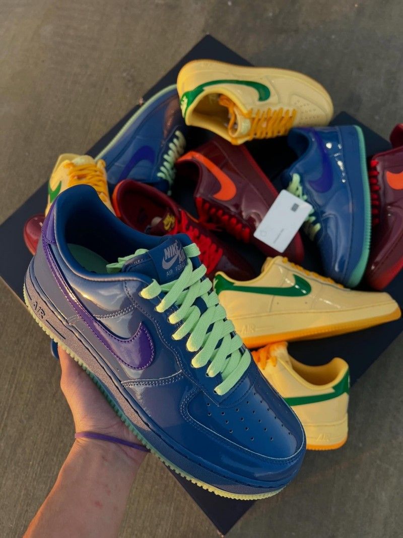 NIK AIRFORCE 1 LOW PATENT MYSTIC NAVY AND GRAPE ICE