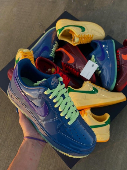 NIK AIRFORCE 1 LOW PATENT MYSTIC NAVY AND GRAPE ICE