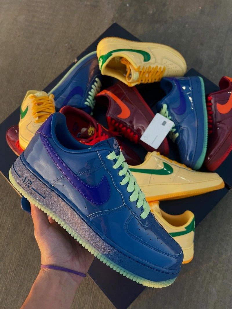 NIK AIRFORCE 1 LOW PATENT MYSTIC NAVY AND GRAPE ICE
