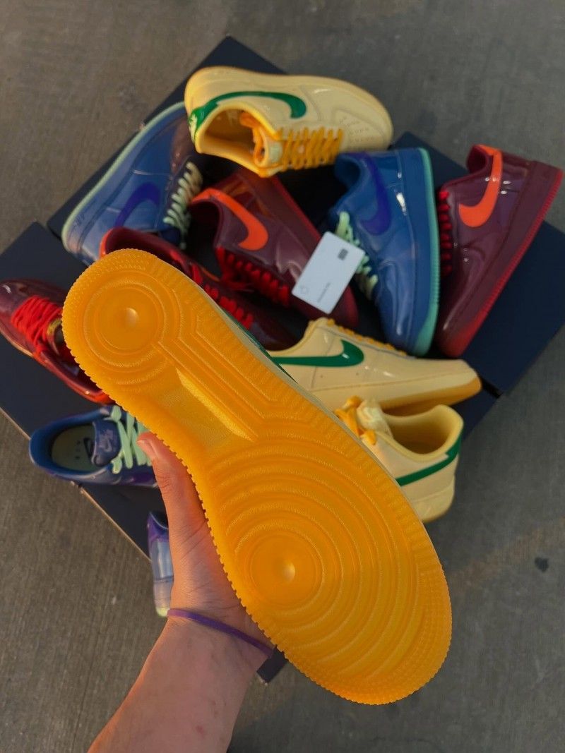 NIK AIRFORCE 1 LOW PATENT TOPAZ GOLD N LASER LIGHT ORANGE