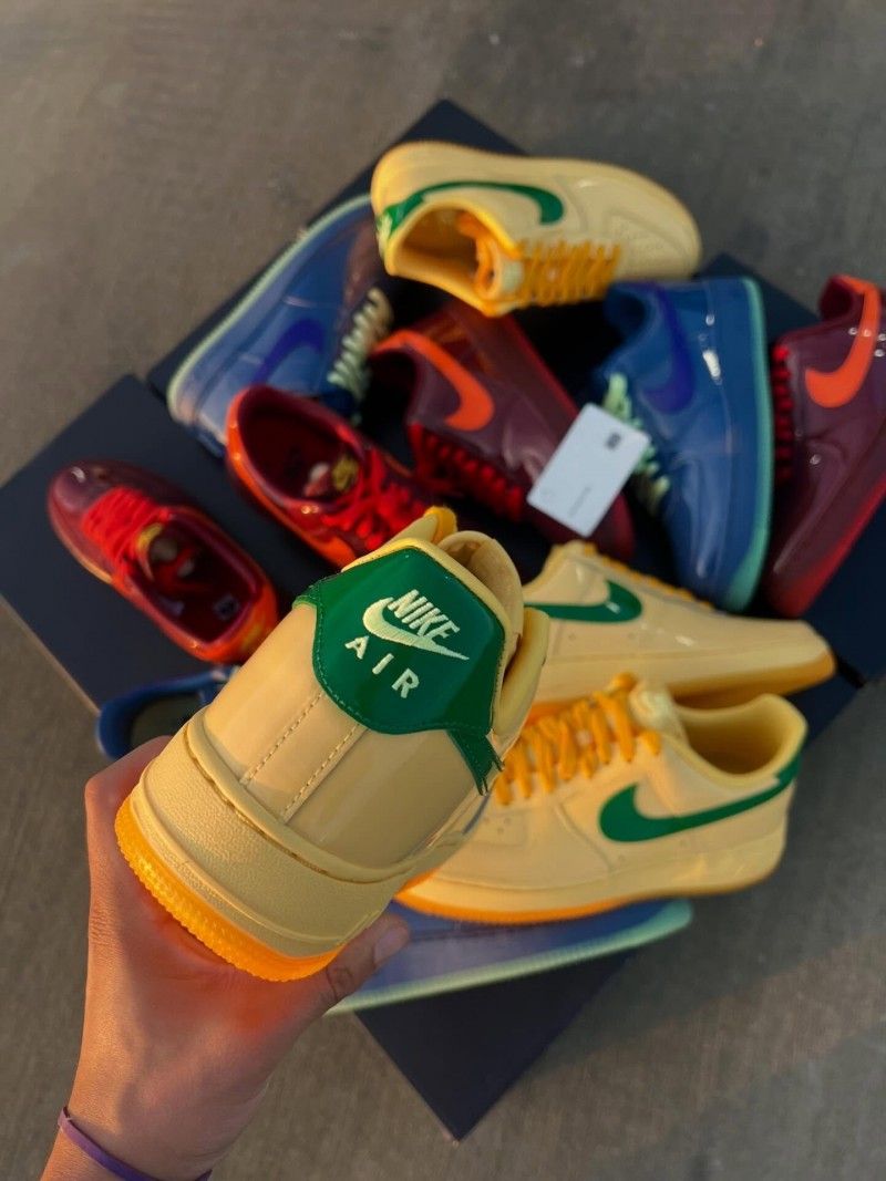 NIK AIRFORCE 1 LOW PATENT TOPAZ GOLD N LASER LIGHT ORANGE