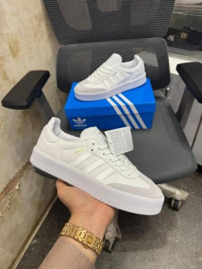 ADIDA_SS SAMBA TRIPLE WHITE SATIN STRIPE FIX