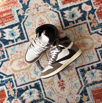 Nik airr Jordan Retro 1 High OG Travis Scott Mocha Semi UA