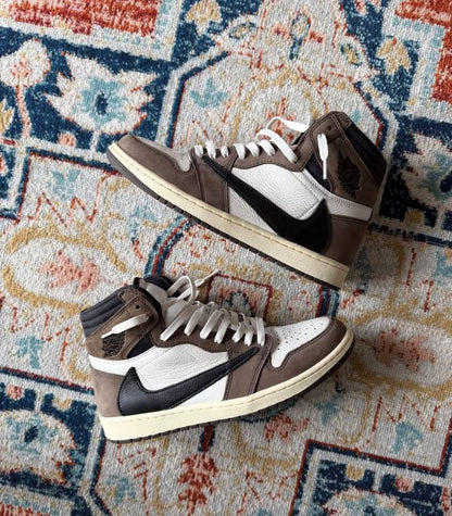 Nik airr Jordan Retro 1 High OG Travis Scott Mocha Semi UA