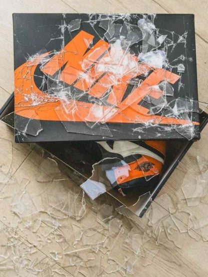 Nik air jordan retro 1 high shattered backboard orange semi ua with original box