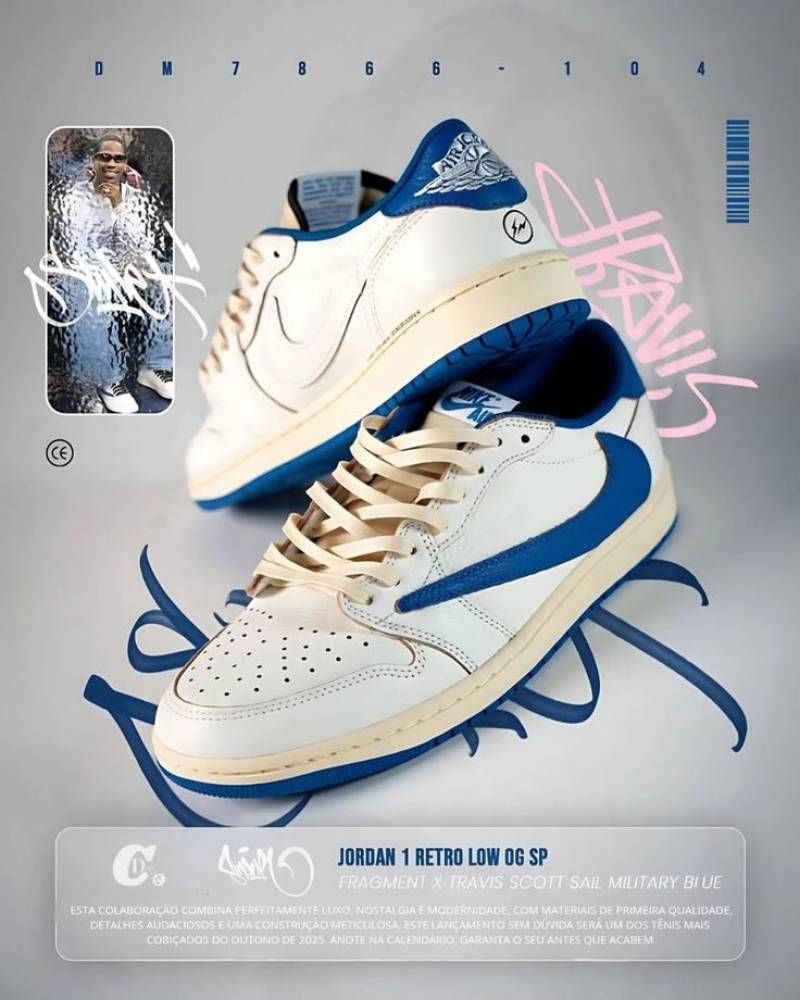 Air jordan retro 1 x travis scott fragment heat no plastic cover