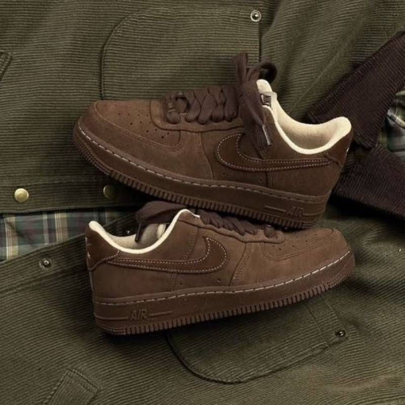 Nikkee Airforce 1 07 Cacao Wow Suede Quality