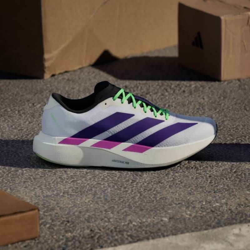 Adiddas Adizero Evo SL White Purple Lime
