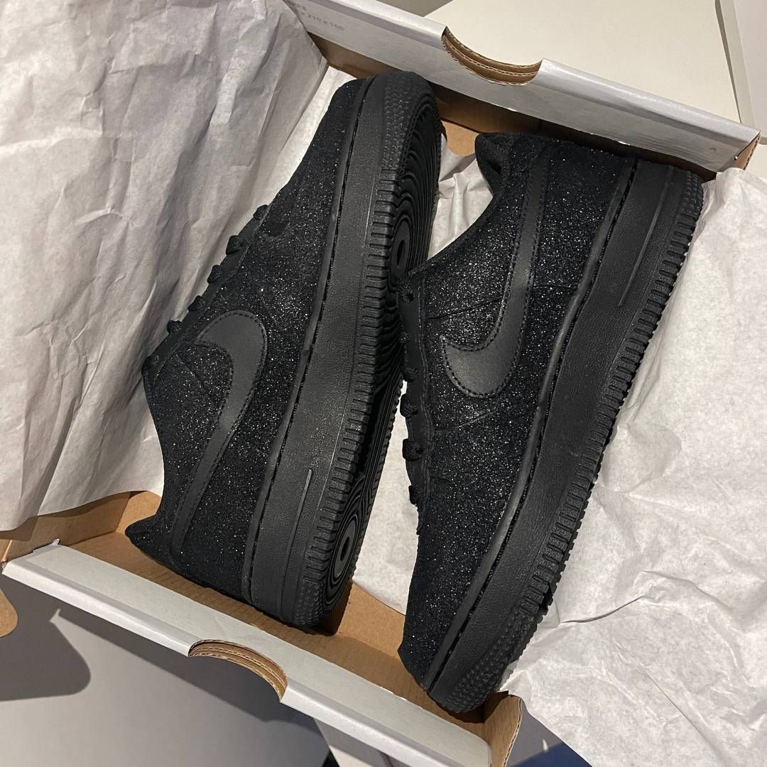 NIK AIRFORCE 1 ALL BLACK GLITTER