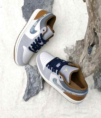 Air Jordan 1 Low SE Phantom Repaired Denim Swoosh