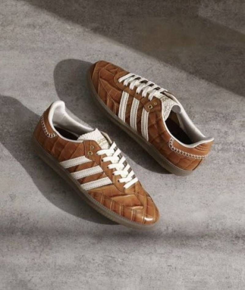 Adiddas samba  x Wales bonner croc Brown Sale
