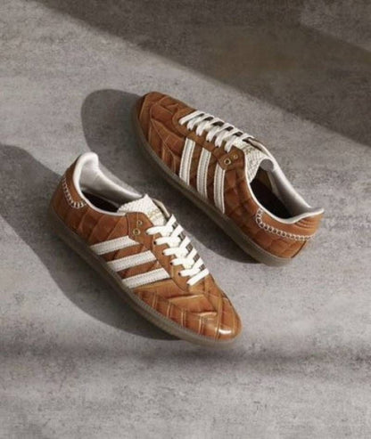 Adiddas samba  x Wales bonner croc Brown Sale