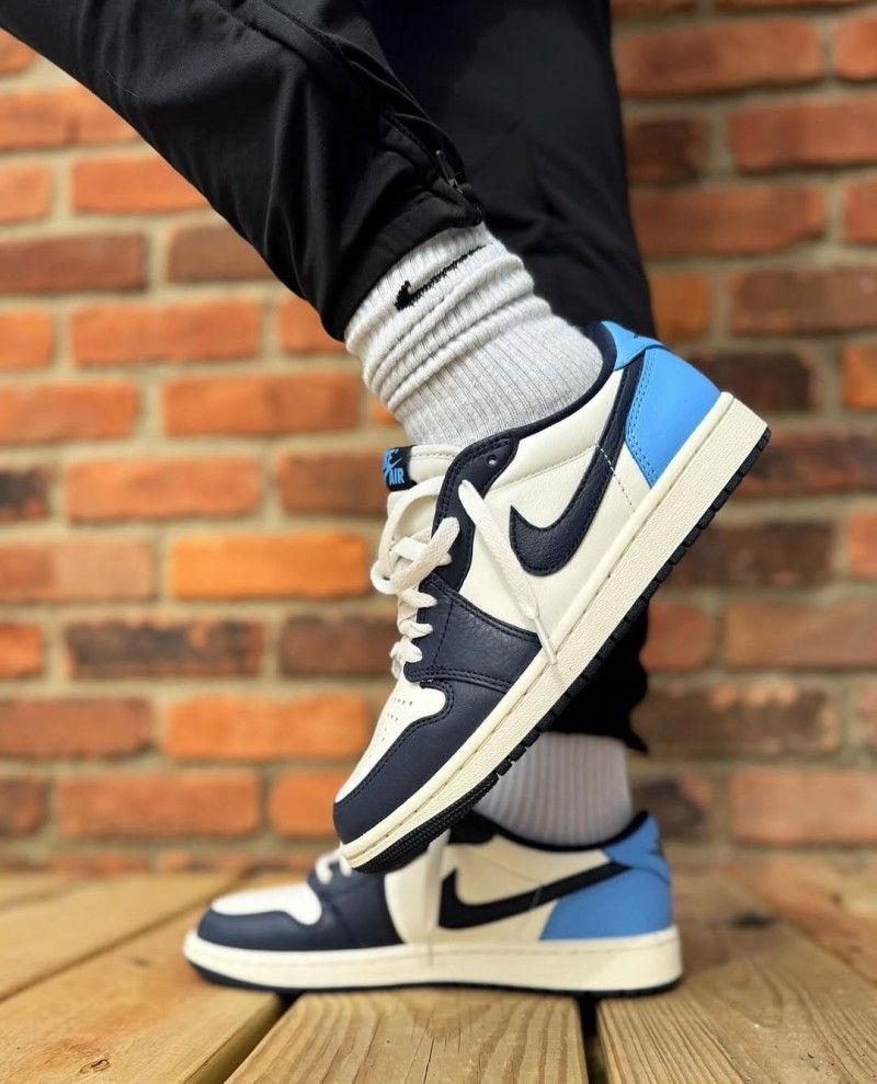 nik air jordan 1 low og obsidian blue