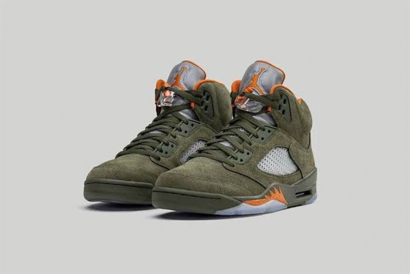 AIR JORDAN RETRO 5 OLIVE GREEN SALE