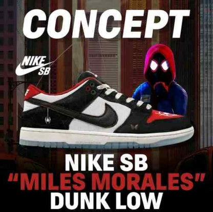 Nikkee SB Dunk Low Spiderman Miles Morales