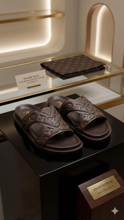 LOUIIS VUITTON MULE BROWN FLIP FLOP