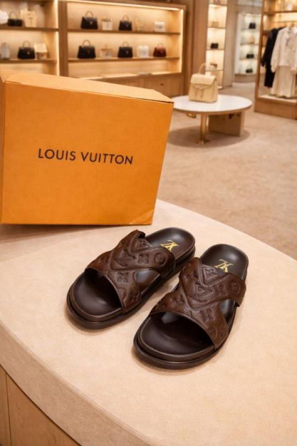 LOUIIS VUITTON MULE BROWN FLIP FLOP