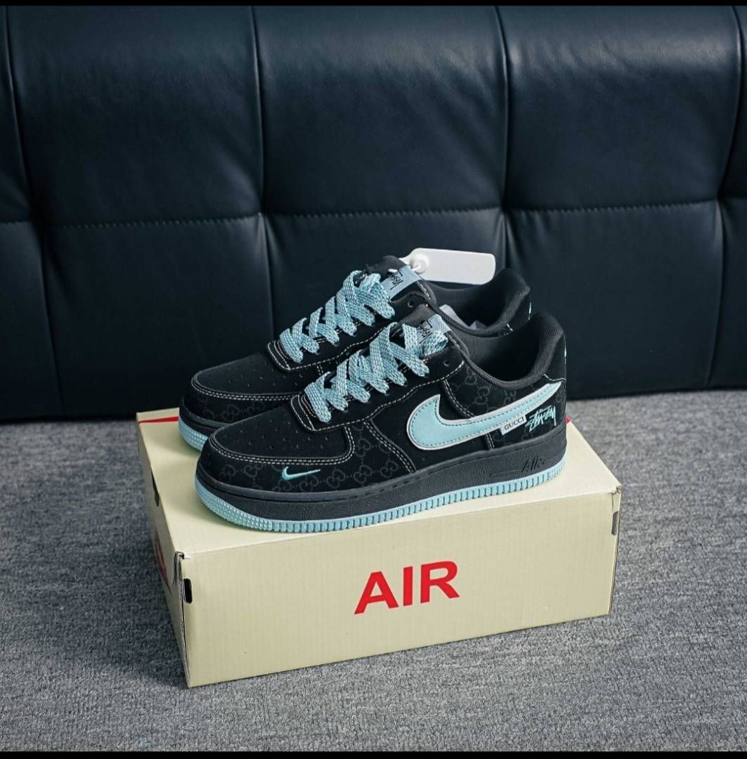 NIKKE AIRFORCE 1 X GUCHI GG BLACK BLUE
