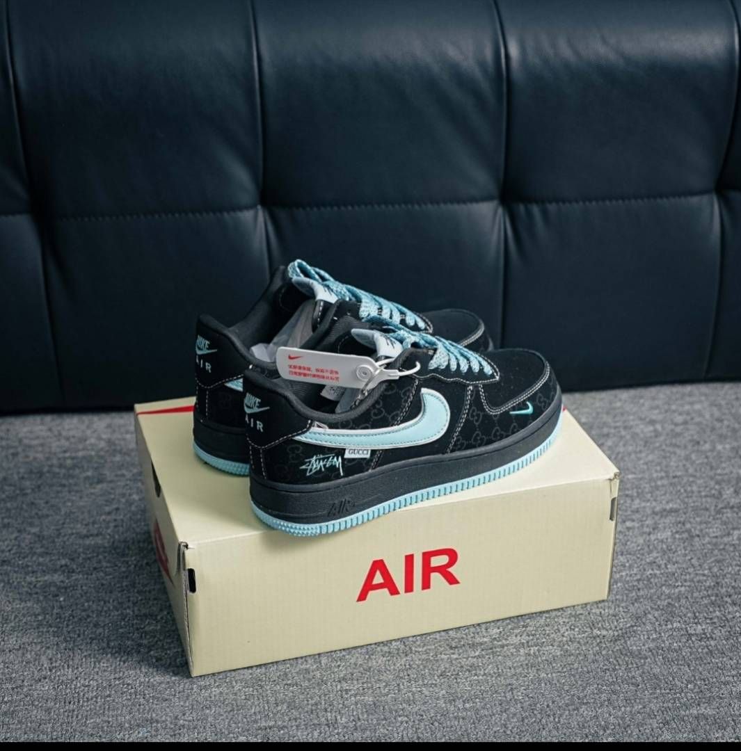 NIKKE AIRFORCE 1 X GUCHI GG BLACK BLUE
