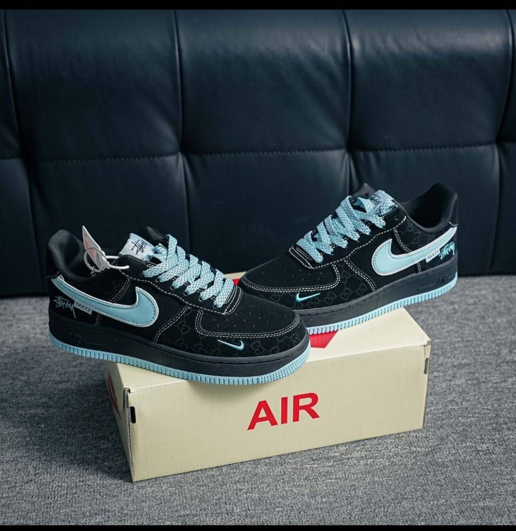 NIKKE AIRFORCE 1 X GUCHI GG BLACK BLUE