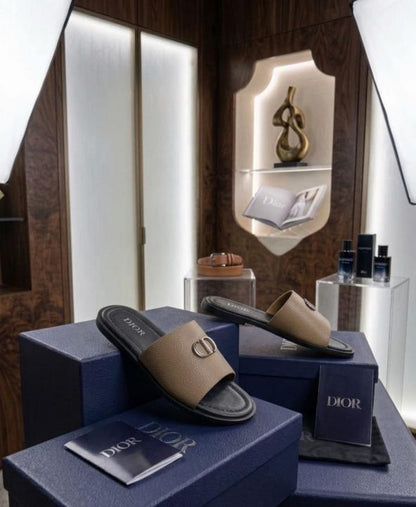 DIO.R PREMIUM LEATHER CHAPPAL BEIGE 042