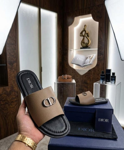 DIO.R PREMIUM LEATHER CHAPPAL BEIGE 042