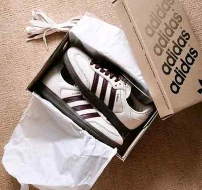 Adidaass Samba OG Men s Wonder White Maroon With OG Box fix