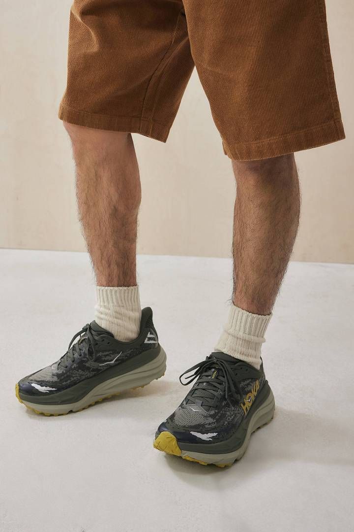 HOKA Stinson 7 in the Olive HazeForest Cover