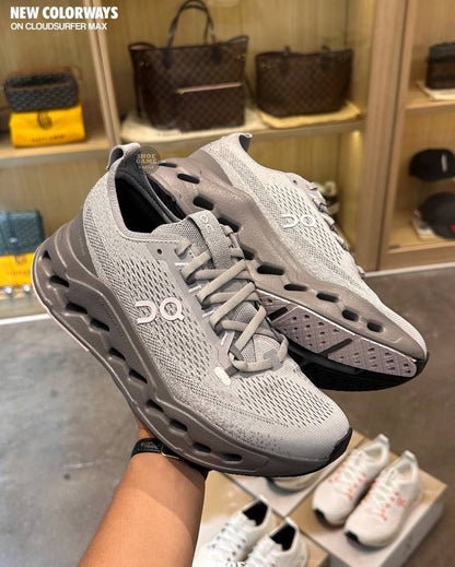 On Cloudsurfer Max Alloy Asphalt grey