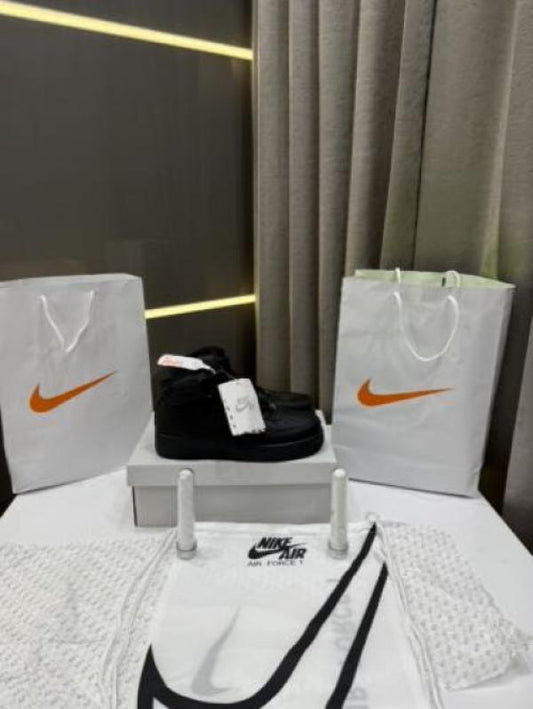 Nik_e Airforce 1Mid First Leather UA With Bag Keychain bottle lace