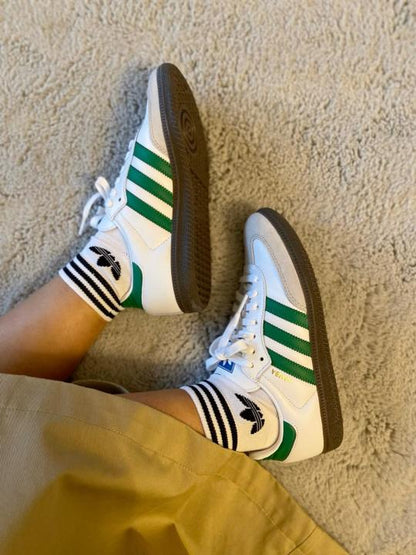 Adida.s Samba White Green Men Leather Quality Fix