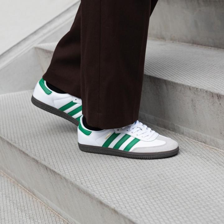 Adida.s Samba White Green Men Leather Quality Fix