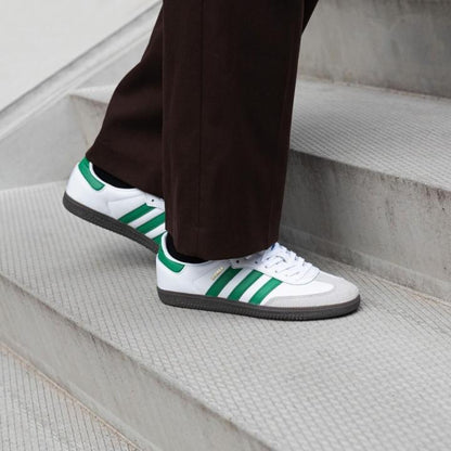 Adida.s Samba White Green Men Leather Quality Fix