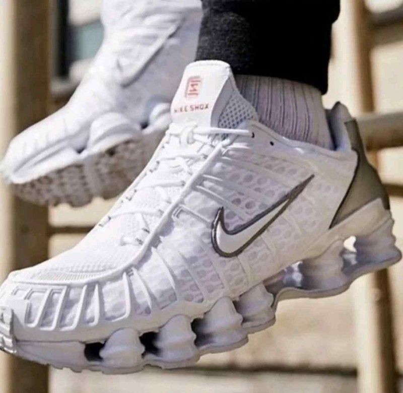 Nikke Shox TLWhite Metallic Silver