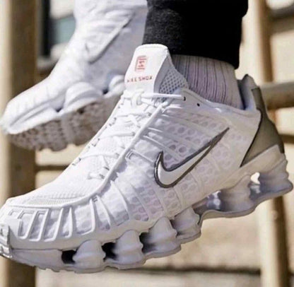 Nikke Shox TLWhite Metallic Silver