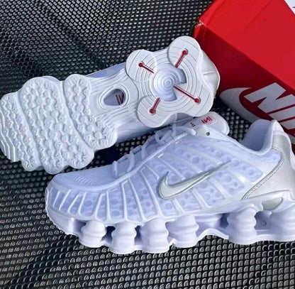 Nikke Shox TLWhite Metallic Silver
