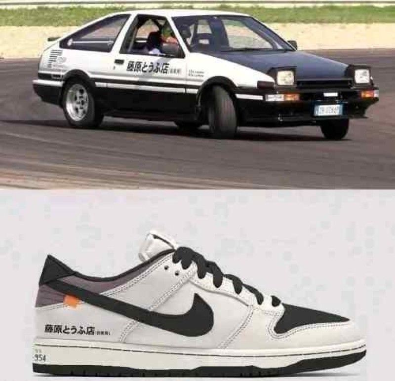 nikkee sb dunk low pro AE86 INITIAL D with kechain n all accessories