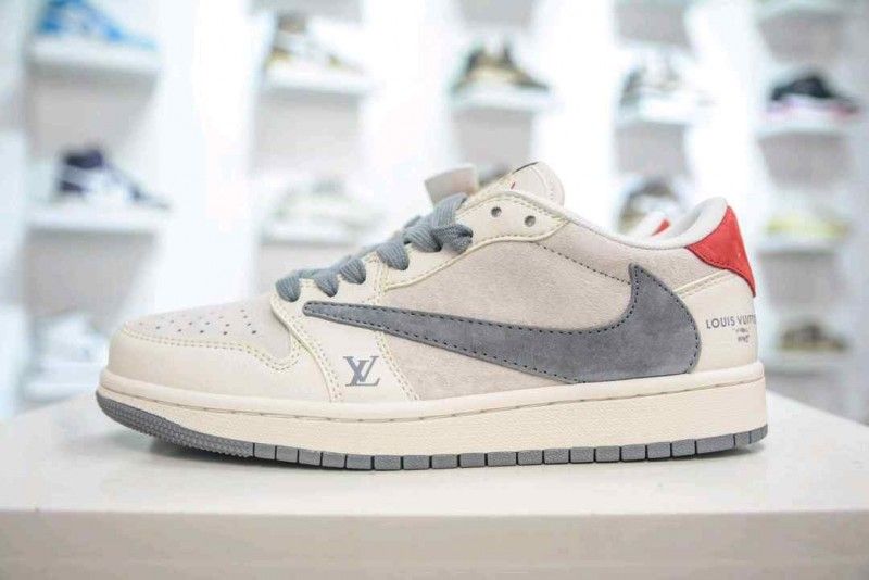 Loiuss vuittoon x Nikkee travis scott beige grey