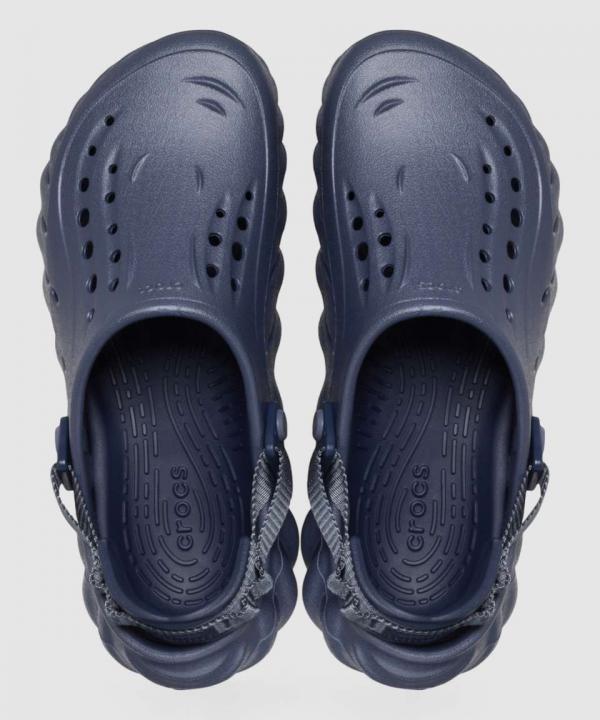Croc.s Echo Clogs Navy Blue With Og Box And Carry Bag