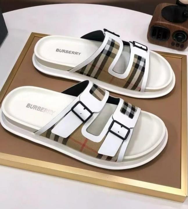 _Burberry_Checkered Double White Premium Slides