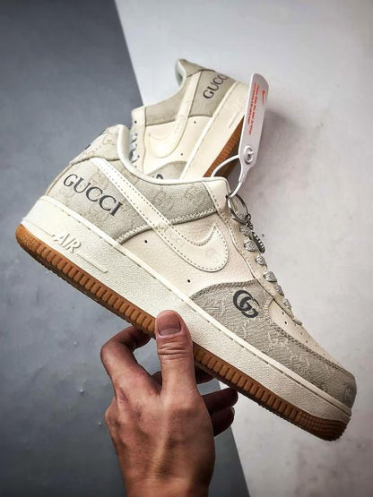 NIK.E AIRFORCE 1 LOW X GUCC.I WHITEGREY