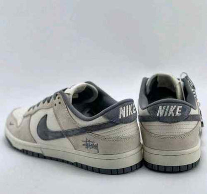 nikee sb dunk low x stussy rice white carbon