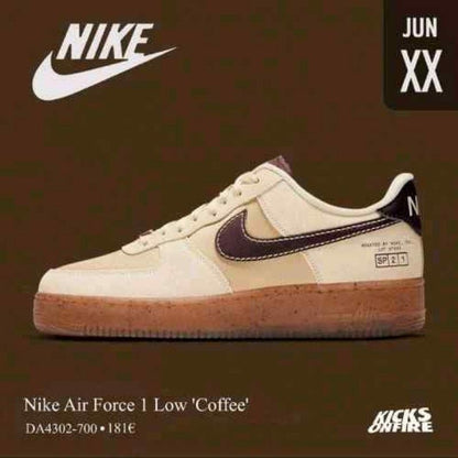 nikkee Airforce 1 low coffee brown