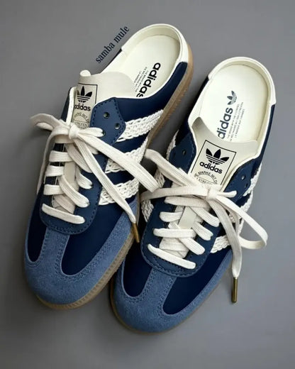 Adidaass Samba OG Mule Navy Blue Fix