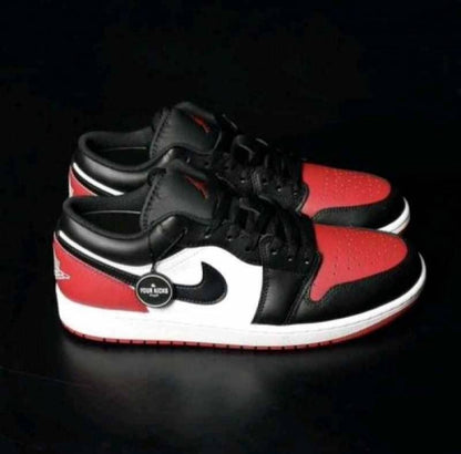 Nik Air Jordan 1 Low Bred Toe 2.0