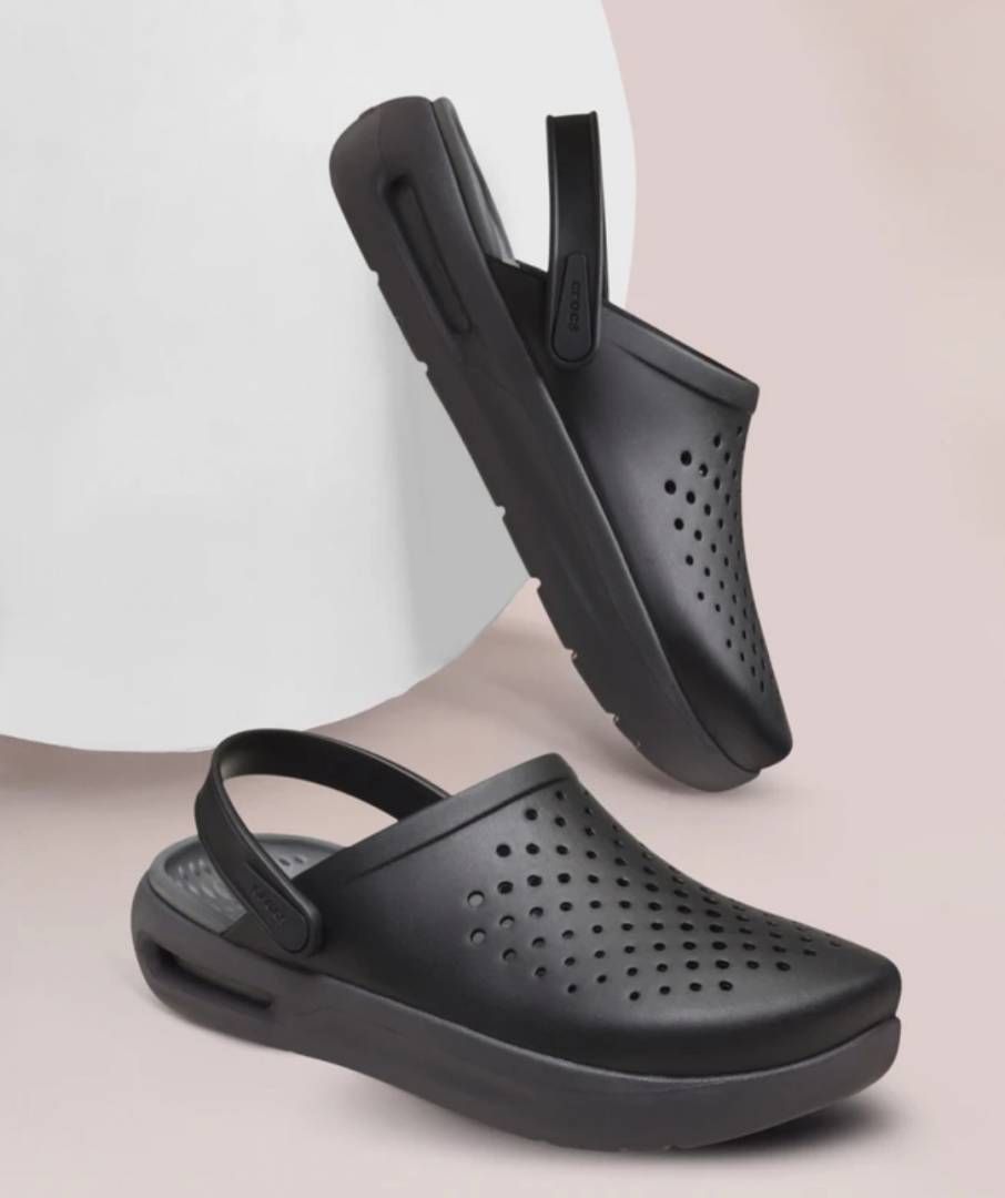 CROCCS INMOTION CLOGS SANDAL BLACK GREY