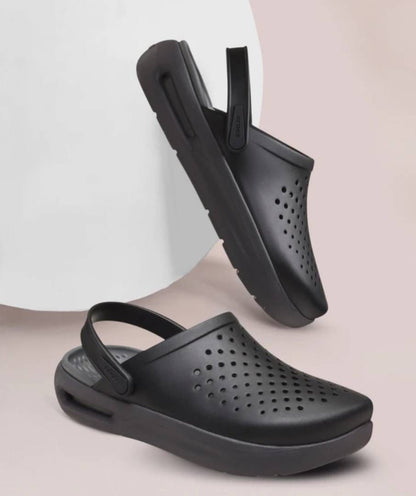 CROCCS INMOTION CLOGS SANDAL BLACK GREY