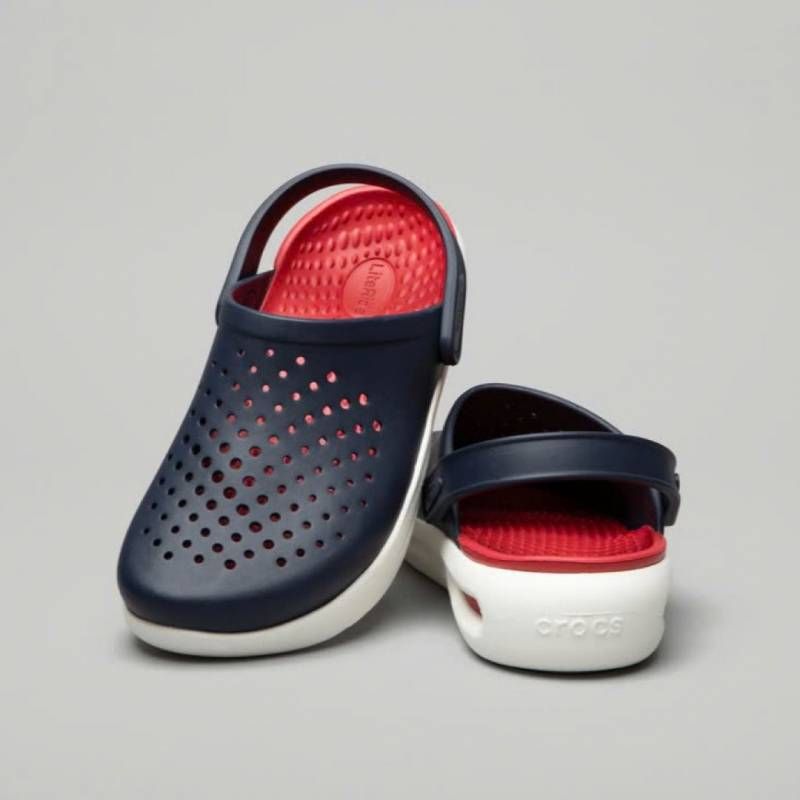 CROCCS INMOTION CLOGS SANDAL NAVY RED